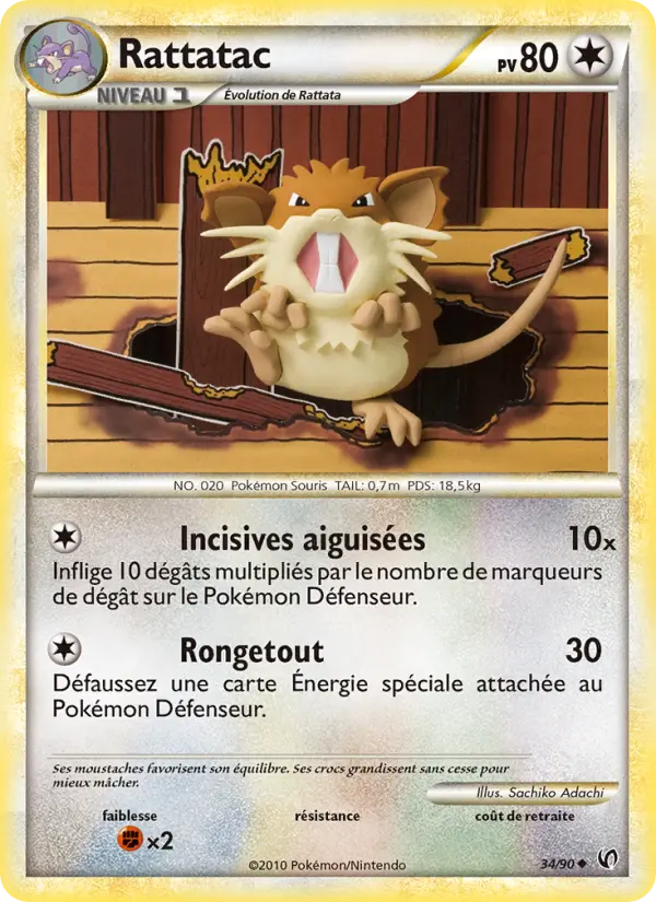 Rattatac — carte 34 de l’extension Indomptable