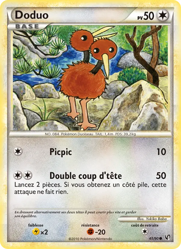 Doduo — carte 45 de l’extension Indomptable