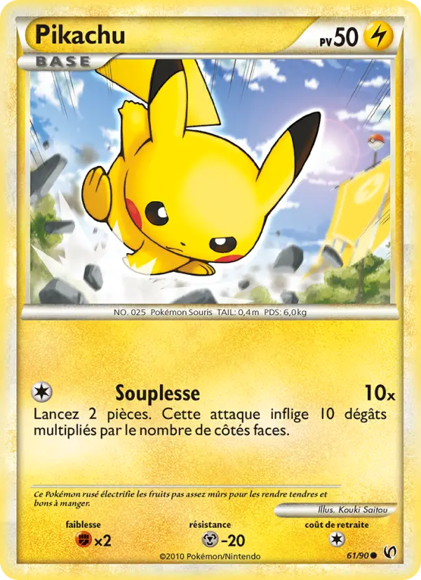 Pikachu — carte 61 de l’extension Indomptable