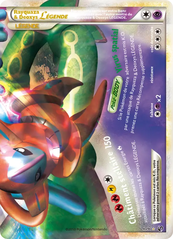 Rayquaza & Deoxys LÉGENDE — carte 90 de l’extension Indomptable
