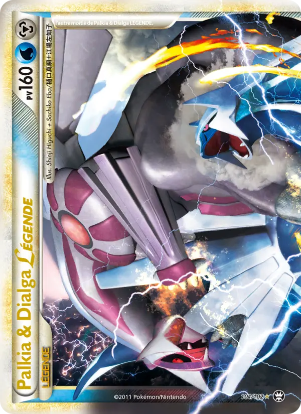 Palkia & Dialga LÉGENDE — carte 101 de l’extension Triomphant