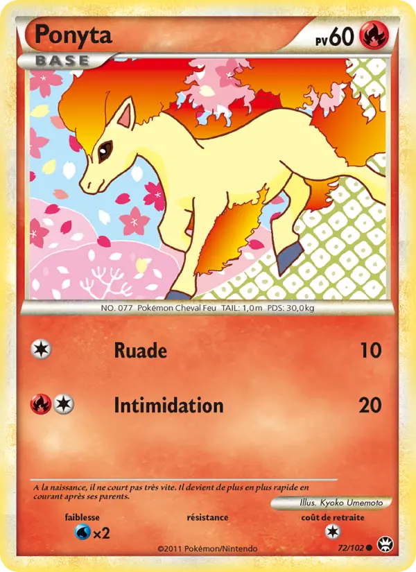 Ponyta — carte 72 de l’extension Triomphant