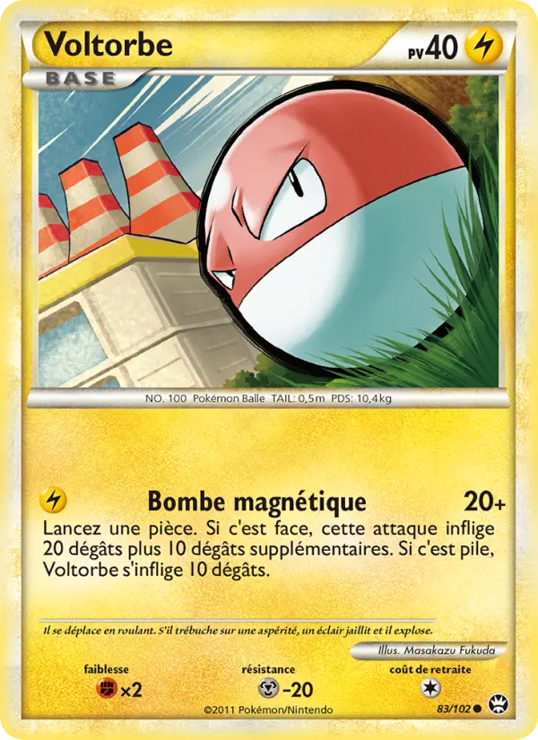 Voltorbe — carte 83 de l’extension Triomphant