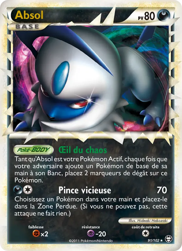 Absol — carte 91 de l’extension Triomphant