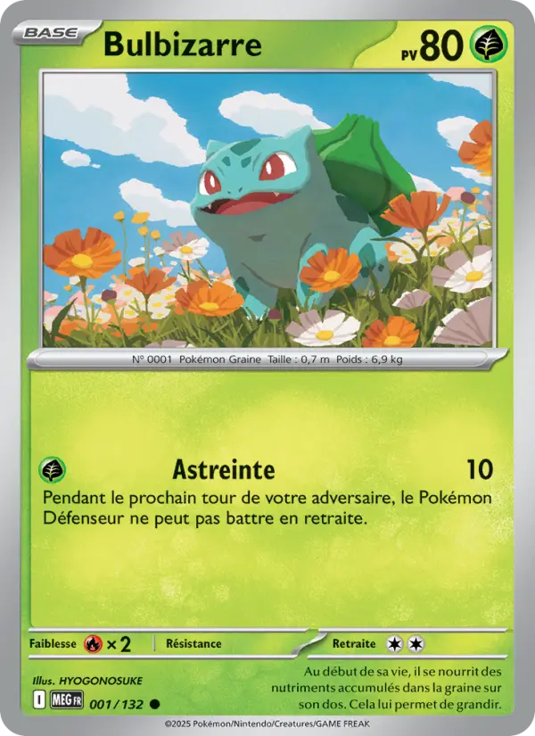 Bulbizarre — carte 001 de l’extension Méga-Évolution