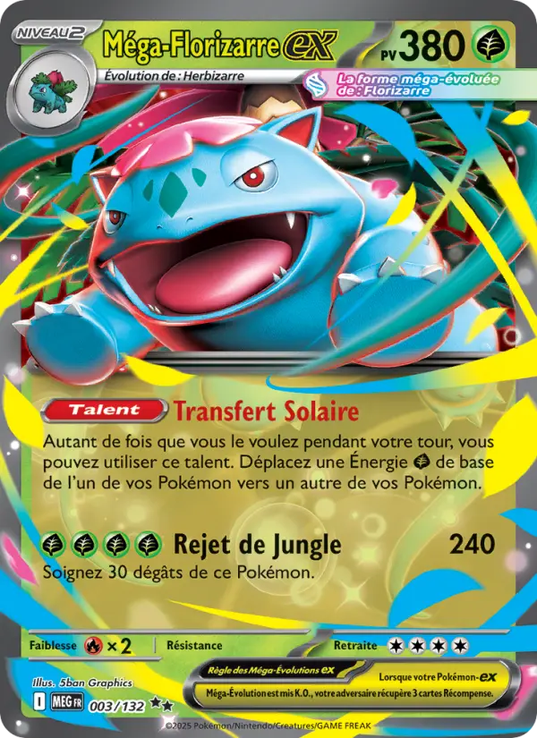 Méga-Florizarre-ex — carte 003 de l’extension Méga-Évolution
