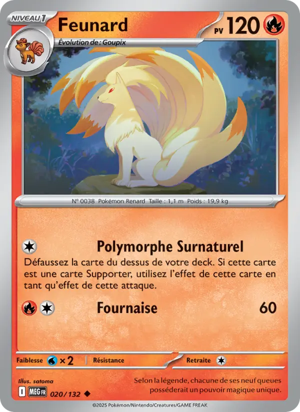 Feunard — carte 020 de l’extension Méga-Évolution