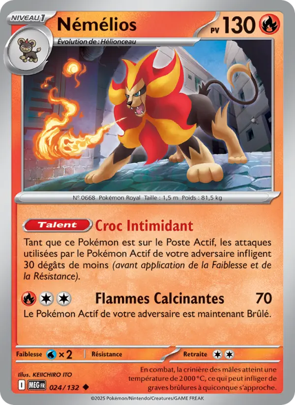 Némélios — carte 024 de l’extension Méga-Évolution