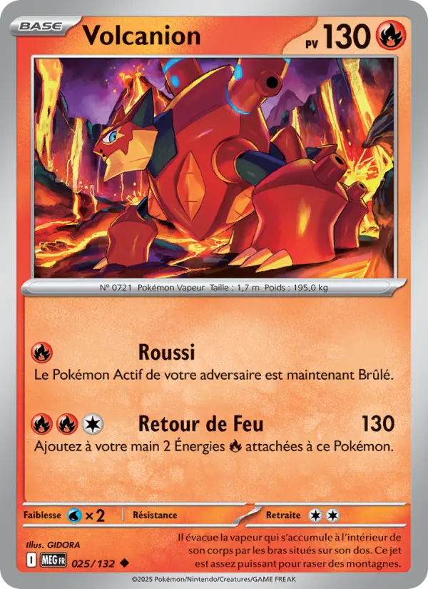 Volcanion — carte 025 de l’extension Méga-Évolution