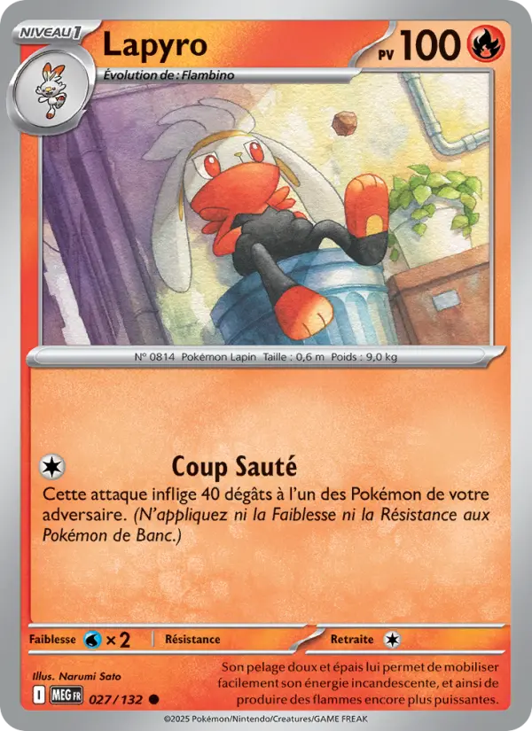Lapyro — carte 027 de l’extension Méga-Évolution
