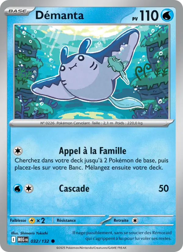 Démanta — carte 032 de l’extension Méga-Évolution
