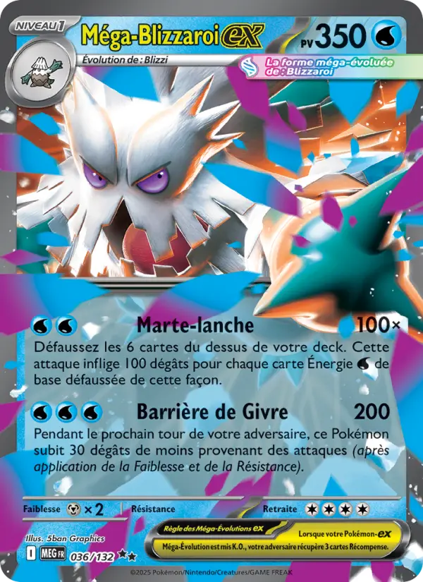 Méga-Blizzaroi-ex — carte 036 de l’extension Méga-Évolution