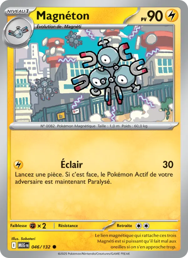 Magnéton — carte 046 de l’extension Méga-Évolution