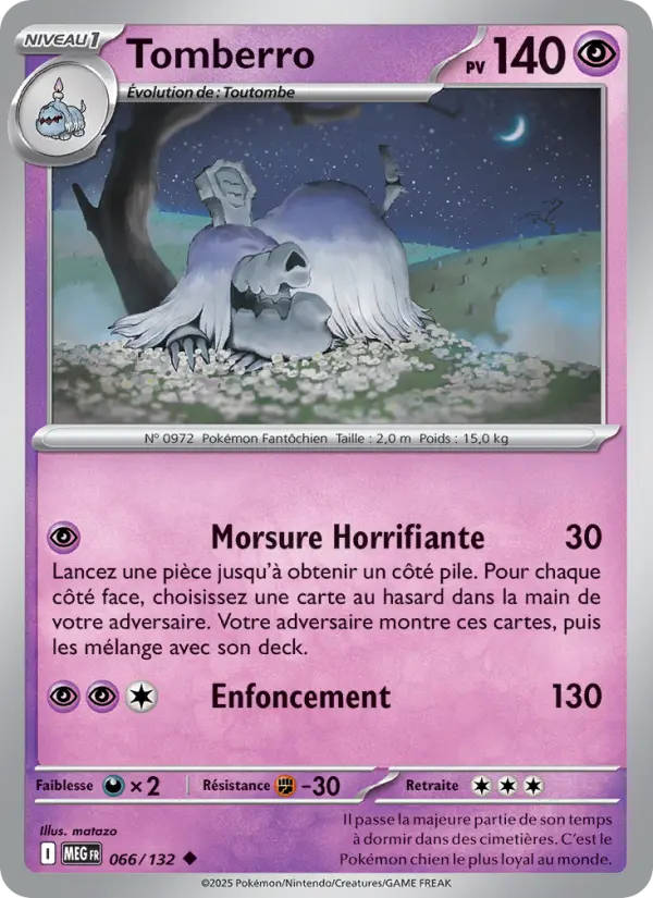 Tomberro — carte 066 de l’extension Méga-Évolution