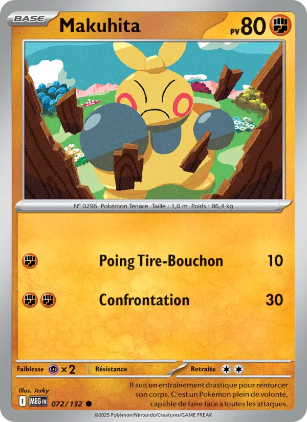 Makuhita — carte 072 de l’extension Méga-Évolution
