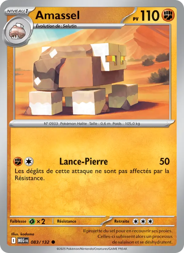 Amassel — carte 083 de l’extension Méga-Évolution