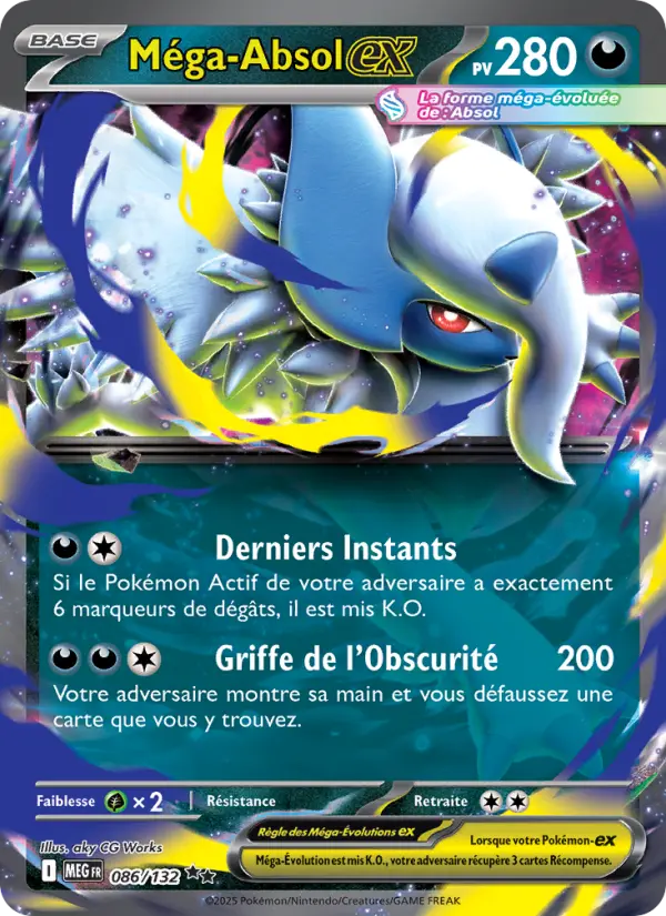 Méga-Absol-ex — carte 086 de l’extension Méga-Évolution