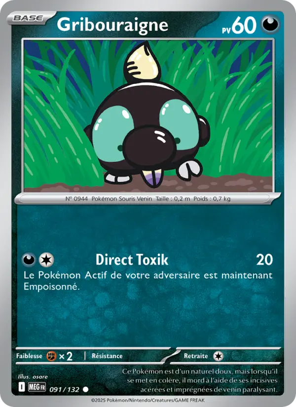 Gribouraigne — carte 091 de l’extension Méga-Évolution