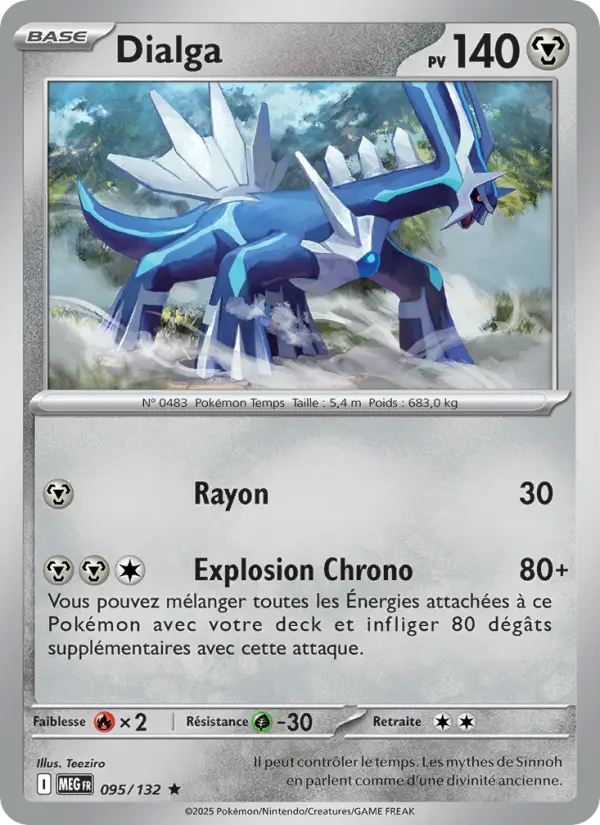 Dialga — carte 095 de l’extension Méga-Évolution