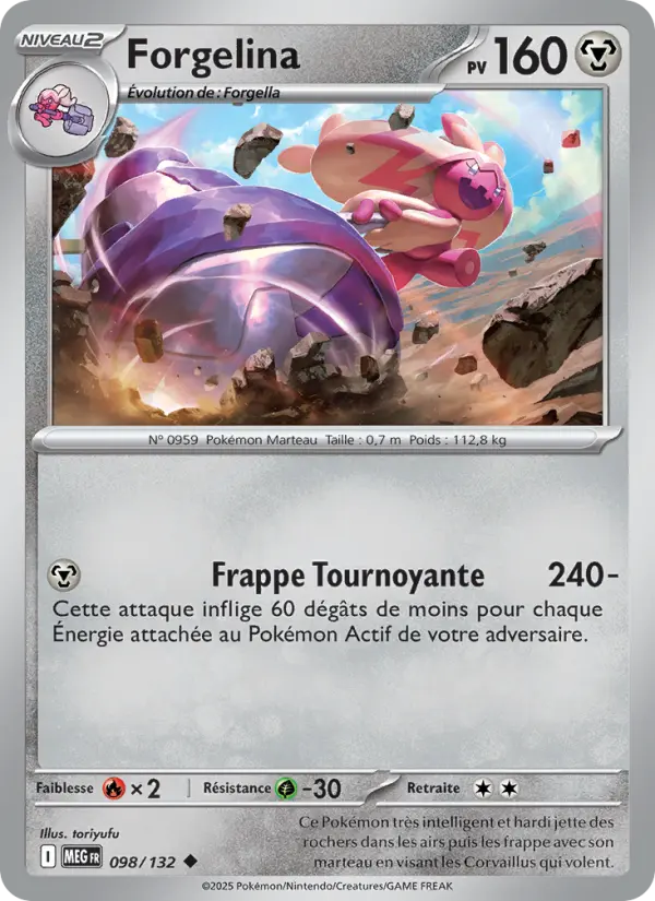 Forgelina — carte 098 de l’extension Méga-Évolution