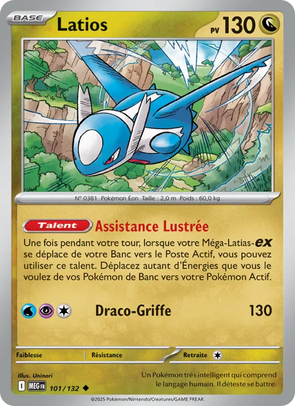 Latios — carte 101 de l’extension Méga-Évolution