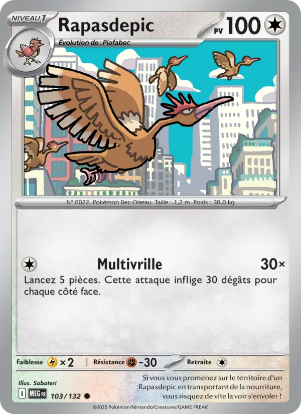 Rapasdepic — carte 103 de l’extension Méga-Évolution