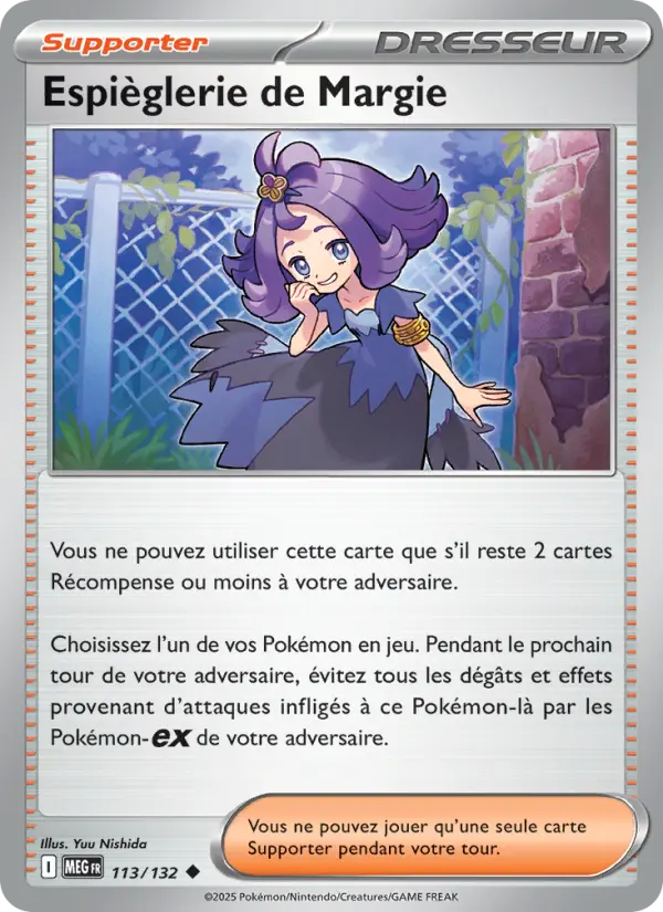 Espièglerie de Margie — carte 113 de l’extension Méga-Évolution