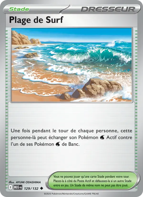 Plage de Surf — carte 129 de l’extension Méga-Évolution