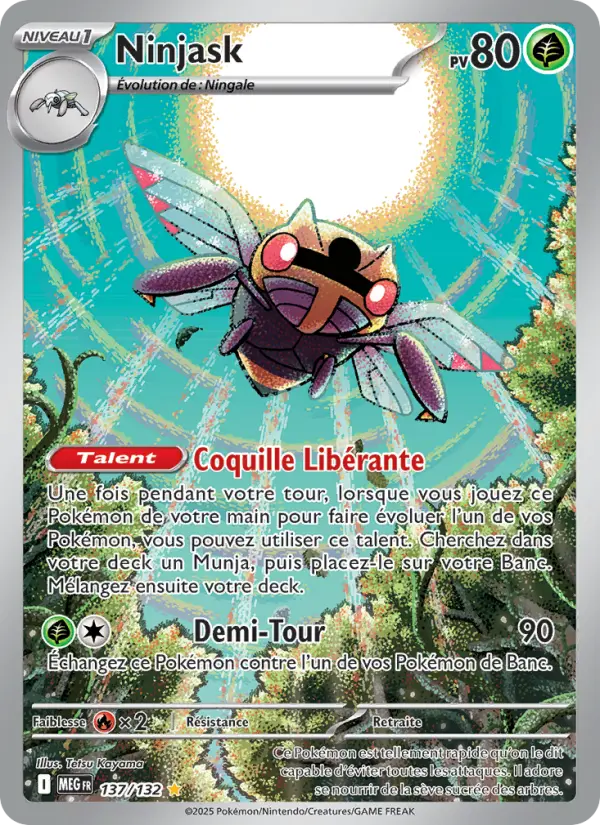 Ninjask — carte 137 de l’extension Méga-Évolution