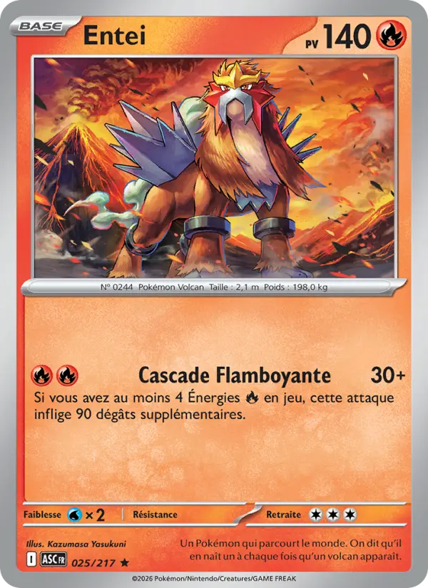 Entei — carte 025 de l’extension Héros Transcendants