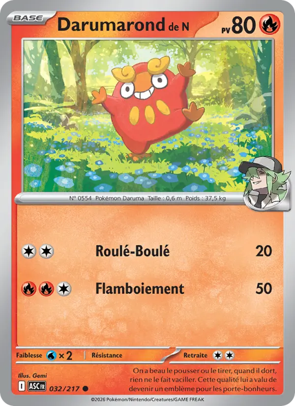 Darumarond de N — carte 032 de l’extension Héros Transcendants