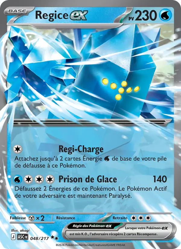 Regice-ex — carte 048 de l’extension Héros Transcendants