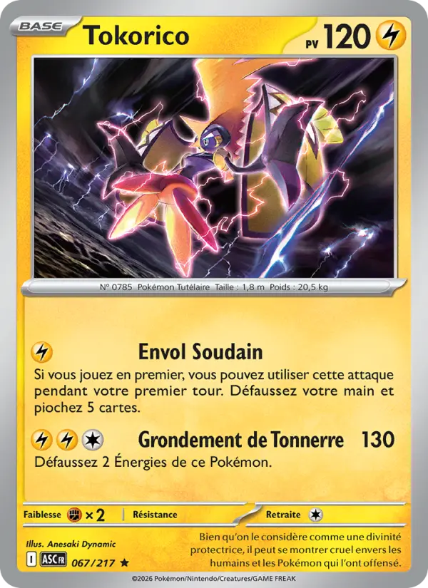 Tokorico — carte 067 de l’extension Héros Transcendants