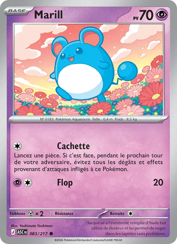 Marill — carte 083 de l’extension Héros Transcendants