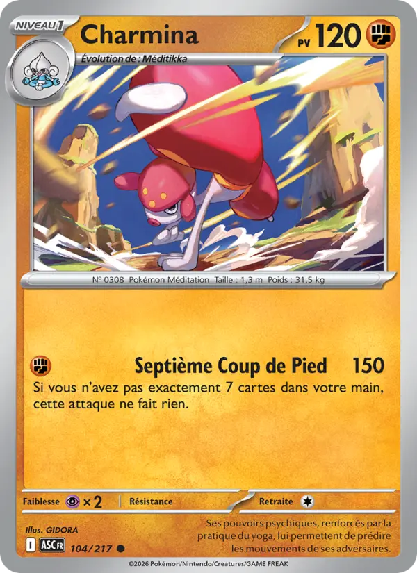 Charmina — carte 104 de l’extension Héros Transcendants