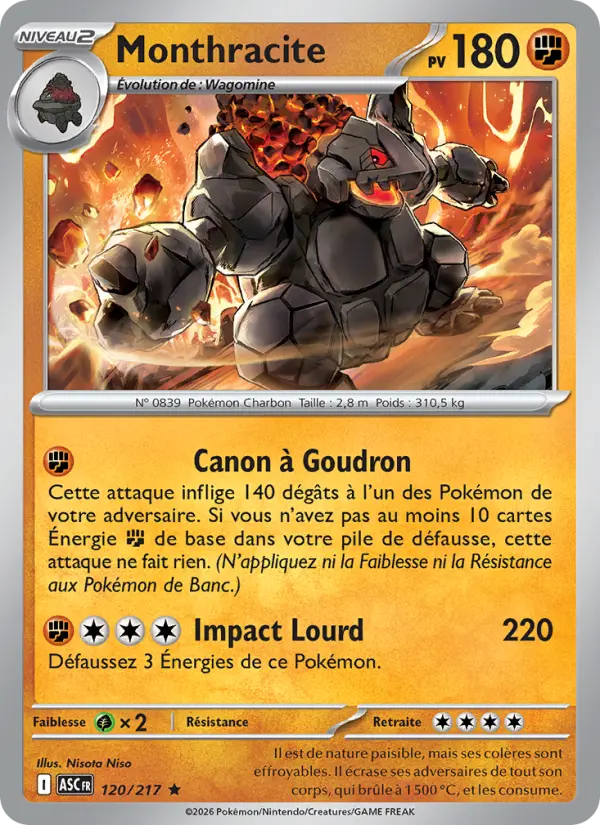 Monthracite — carte 120 de l’extension Héros Transcendants