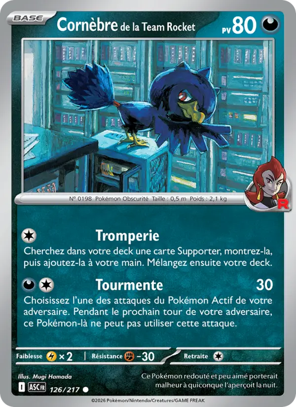 Cornèbre de la Team Rocket — carte 126 de l’extension Héros Transcendants
