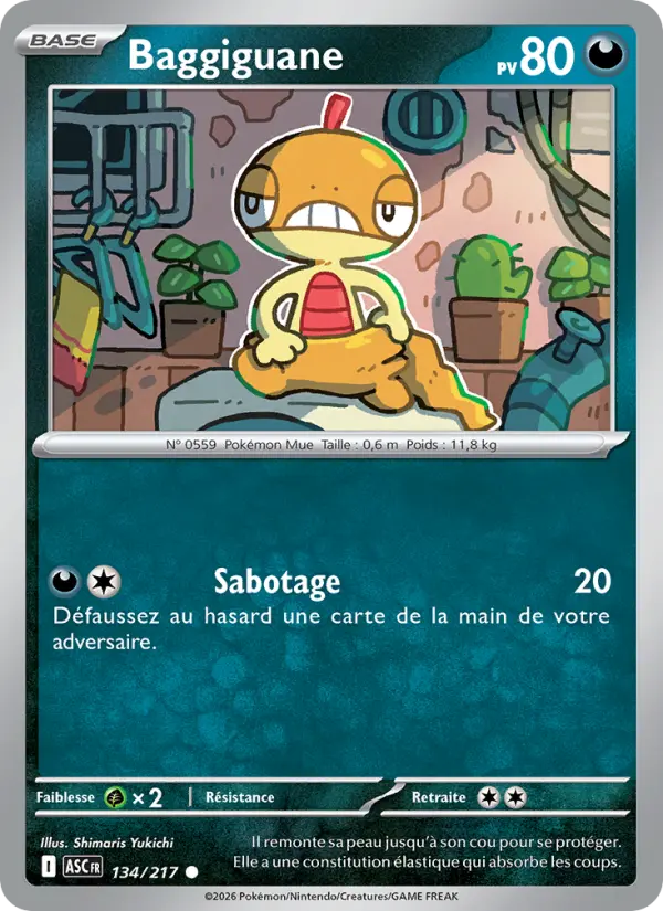 Baggiguane — carte 134 de l’extension Héros Transcendants
