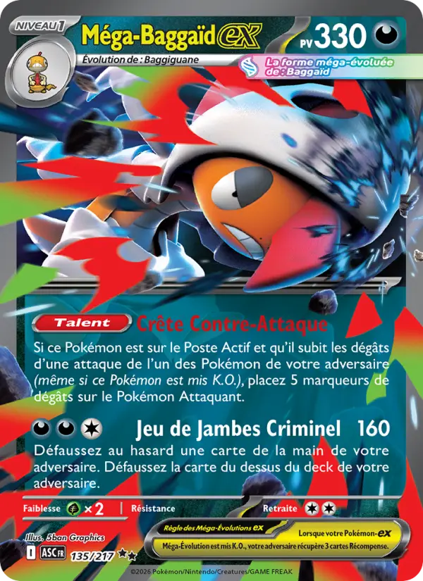 Méga-Baggaïd-ex — carte 135 de l’extension Héros Transcendants