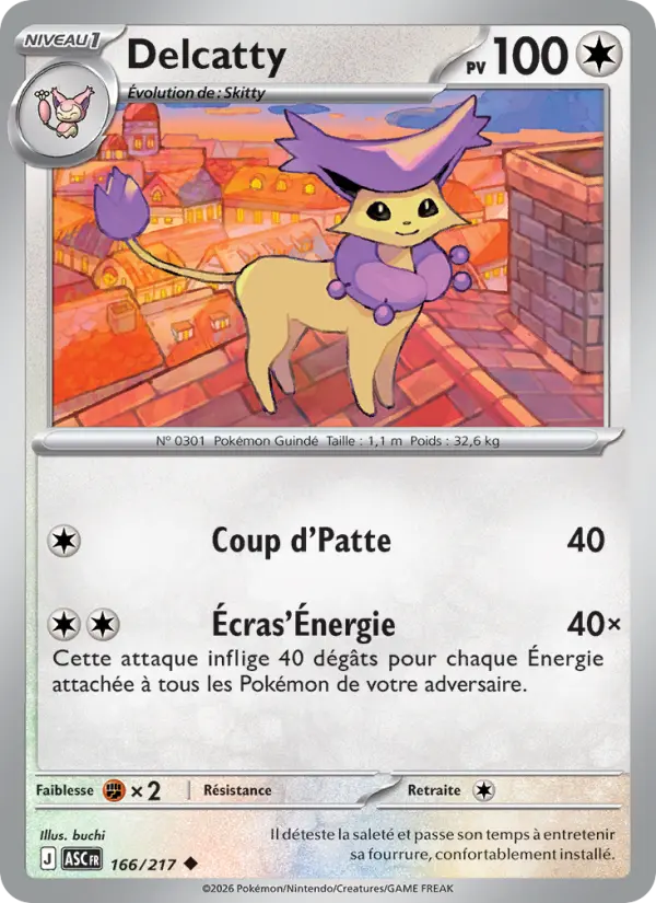 Delcatty — carte 166 de l’extension Héros Transcendants
