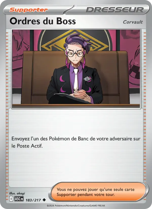 Ordres du Boss — carte 183 de l’extension Héros Transcendants