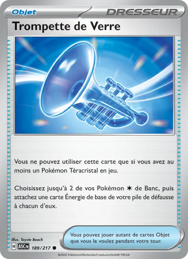 Trompette de Verre — carte 189 de l’extension Héros Transcendants