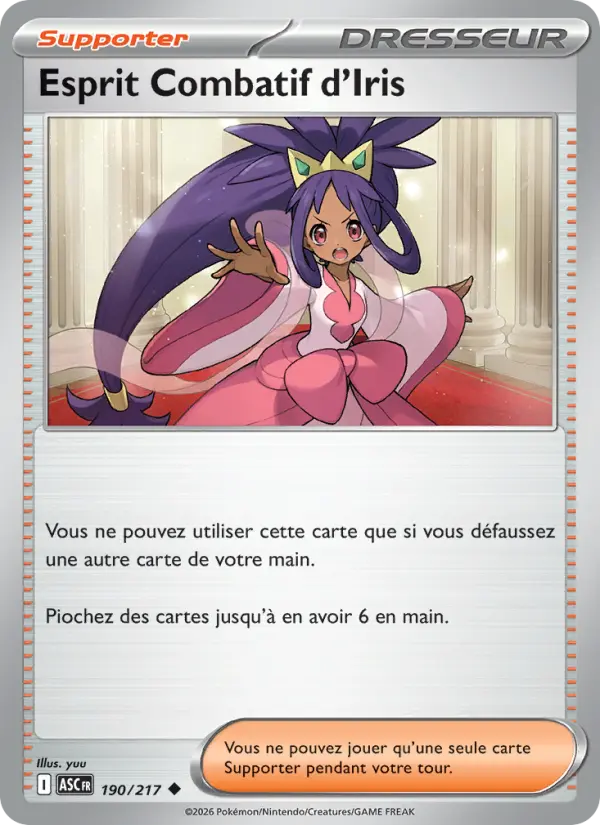Esprit Combatif d'Iris — carte 190 de l’extension Héros Transcendants