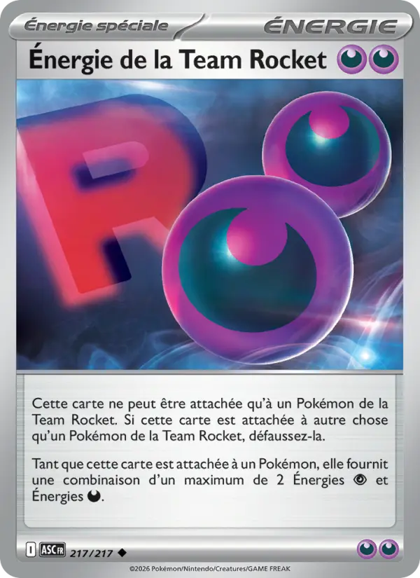 Énergie de la Team Rocket — carte 217 de l’extension Héros Transcendants