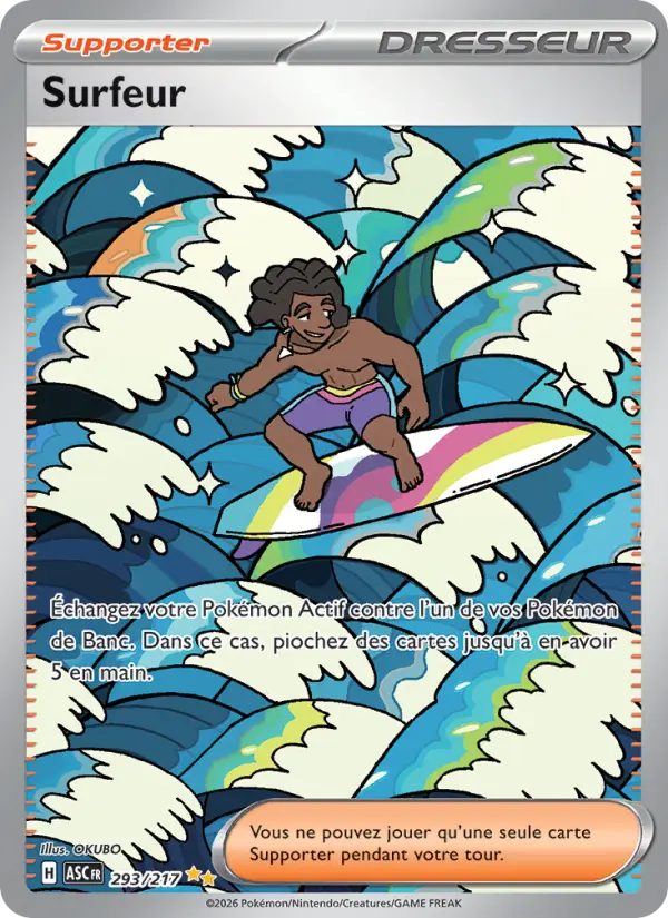Surfeur — carte 293 de l’extension Héros Transcendants
