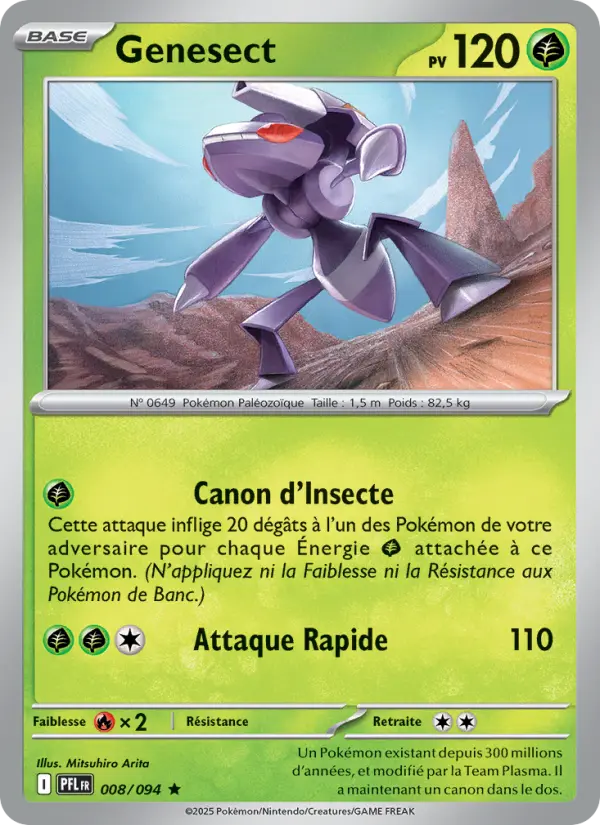 Genesect — carte 008 de l’extension Flammes Fantasmagoriques