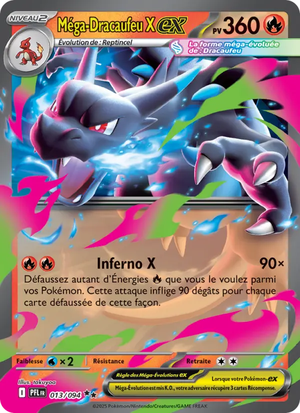 Méga-Dracaufeu X-ex — carte 013 de l’extension Flammes Fantasmagoriques
