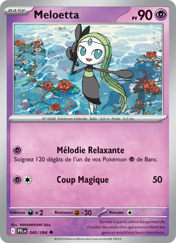 Meloetta — carte 040 de l’extension Flammes Fantasmagoriques