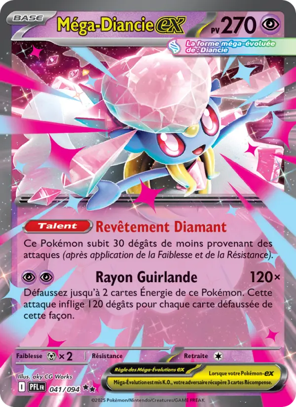 Méga-Diancie-ex — carte 041 de l’extension Flammes Fantasmagoriques