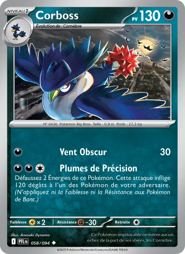 Corboss — carte 058 de l’extension Flammes Fantasmagoriques